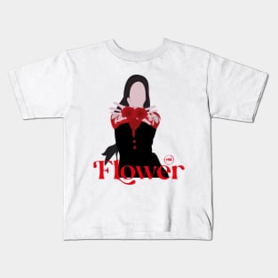 jisoo flower silhouette design Kids T-Shirt